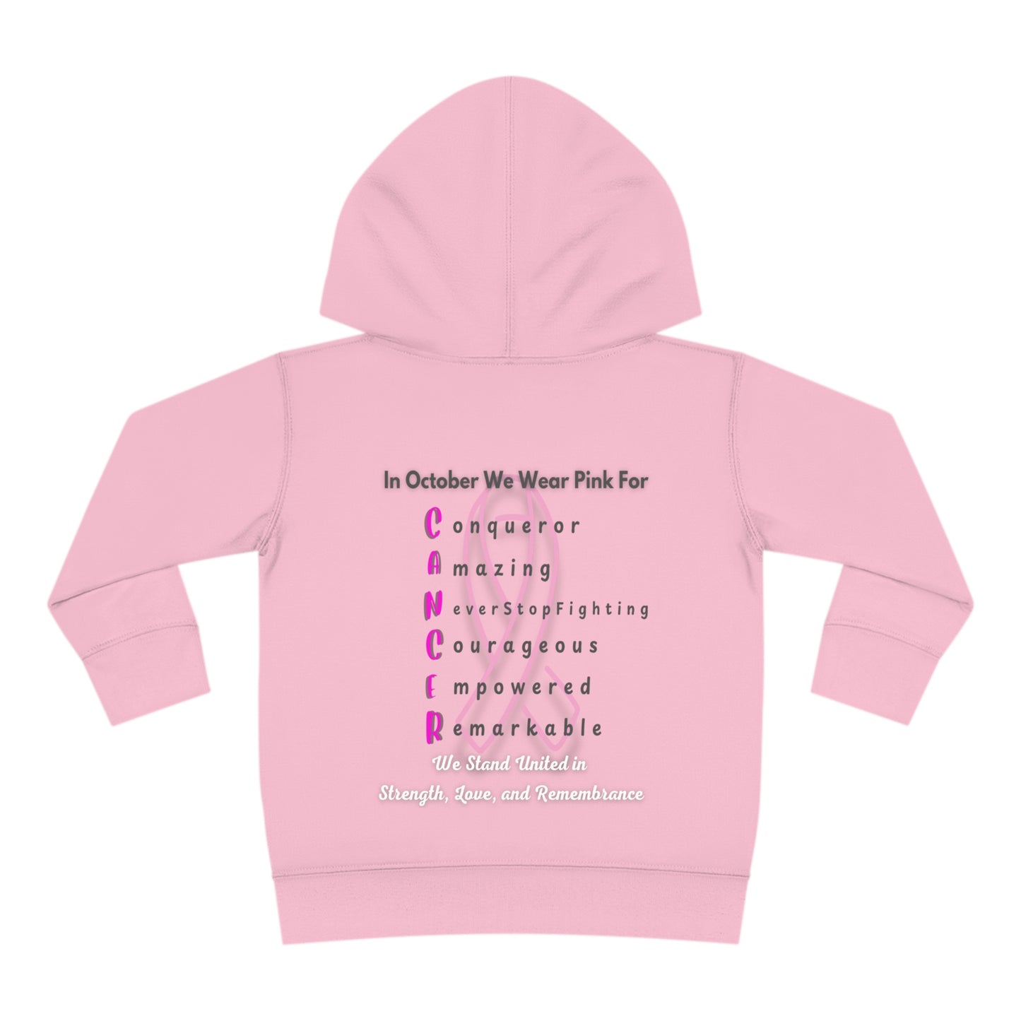 Tiny Heroes: Breast Cancer Awareness Toddler Hoodie