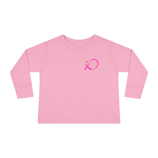 Little Champions: Breast Cancer Awareness Toddler Long-Sleeve Tee